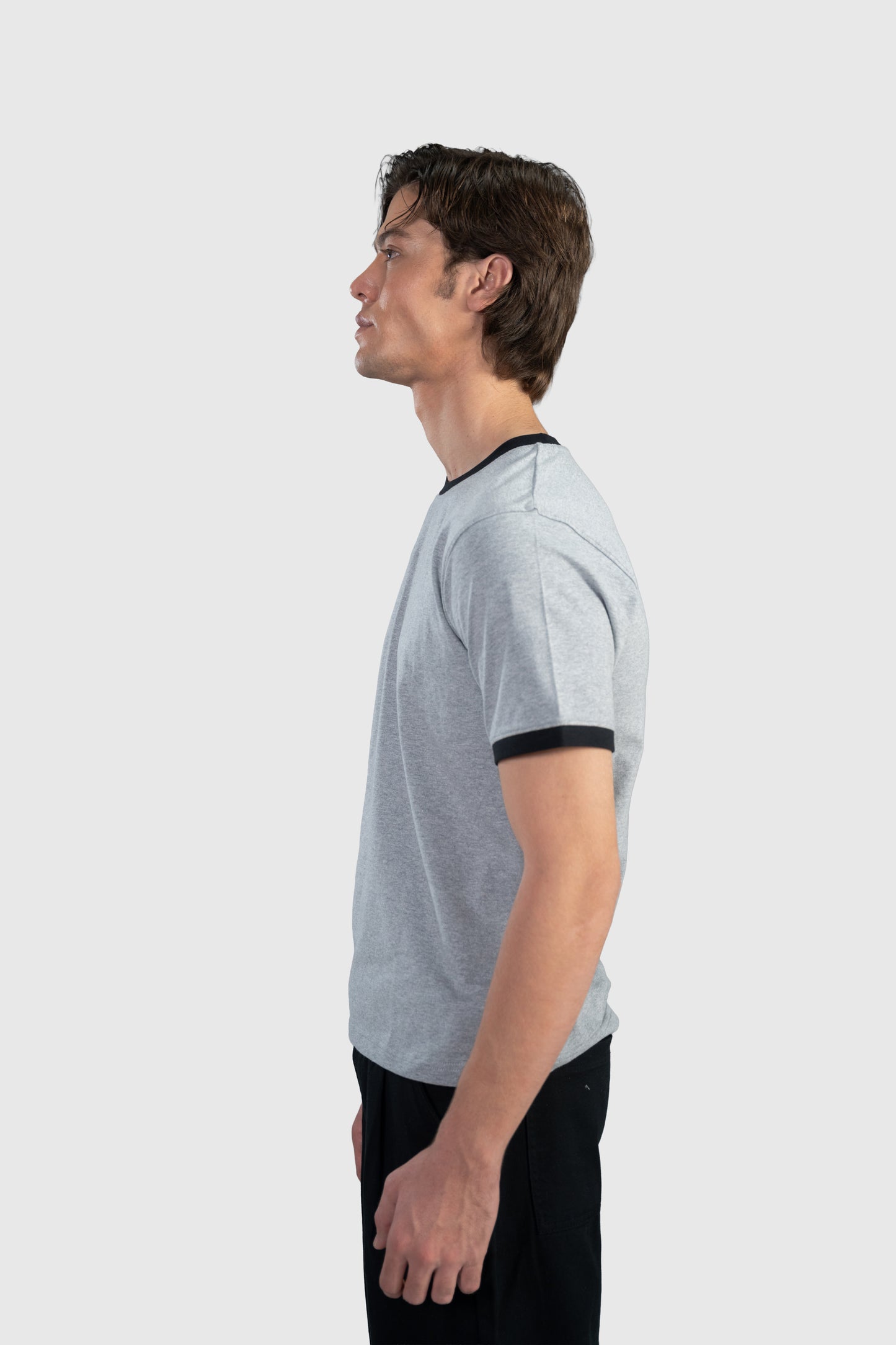 Grey Ringer Tee