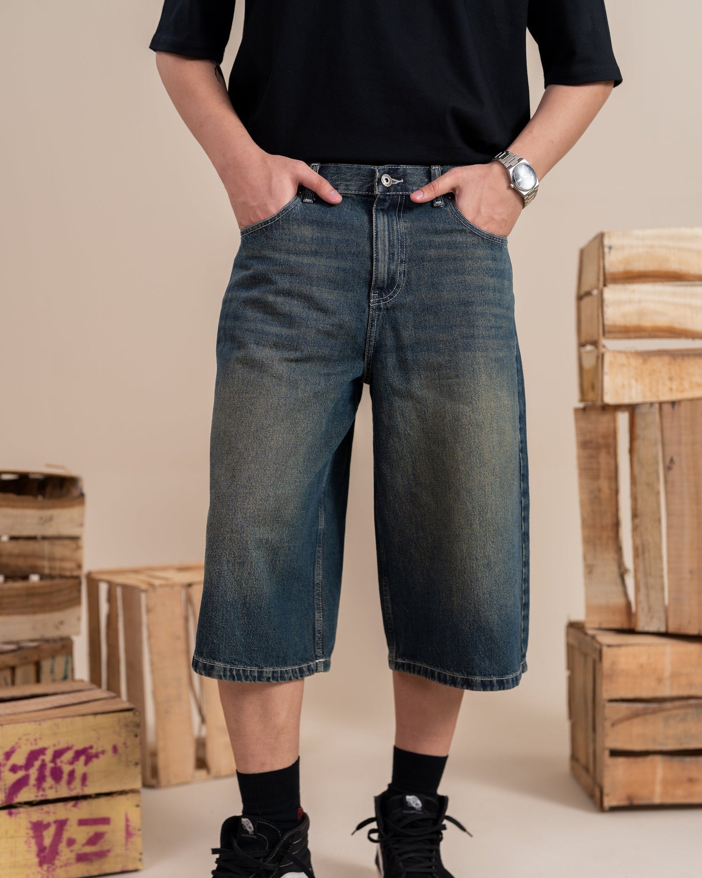 Dirty Blue Jorts
