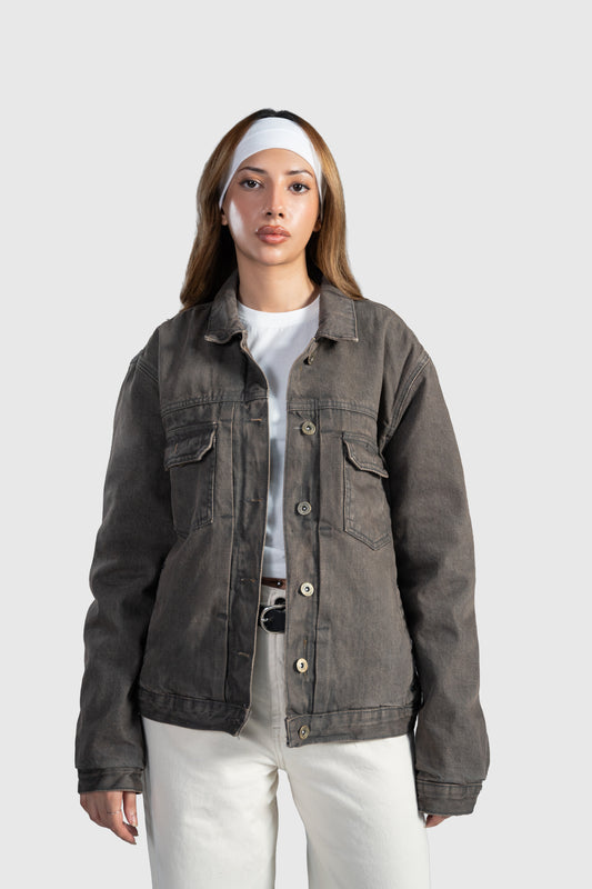 Ash Brown Denim Jacket