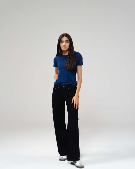 Jet Black Straight Leg (Low Rise)