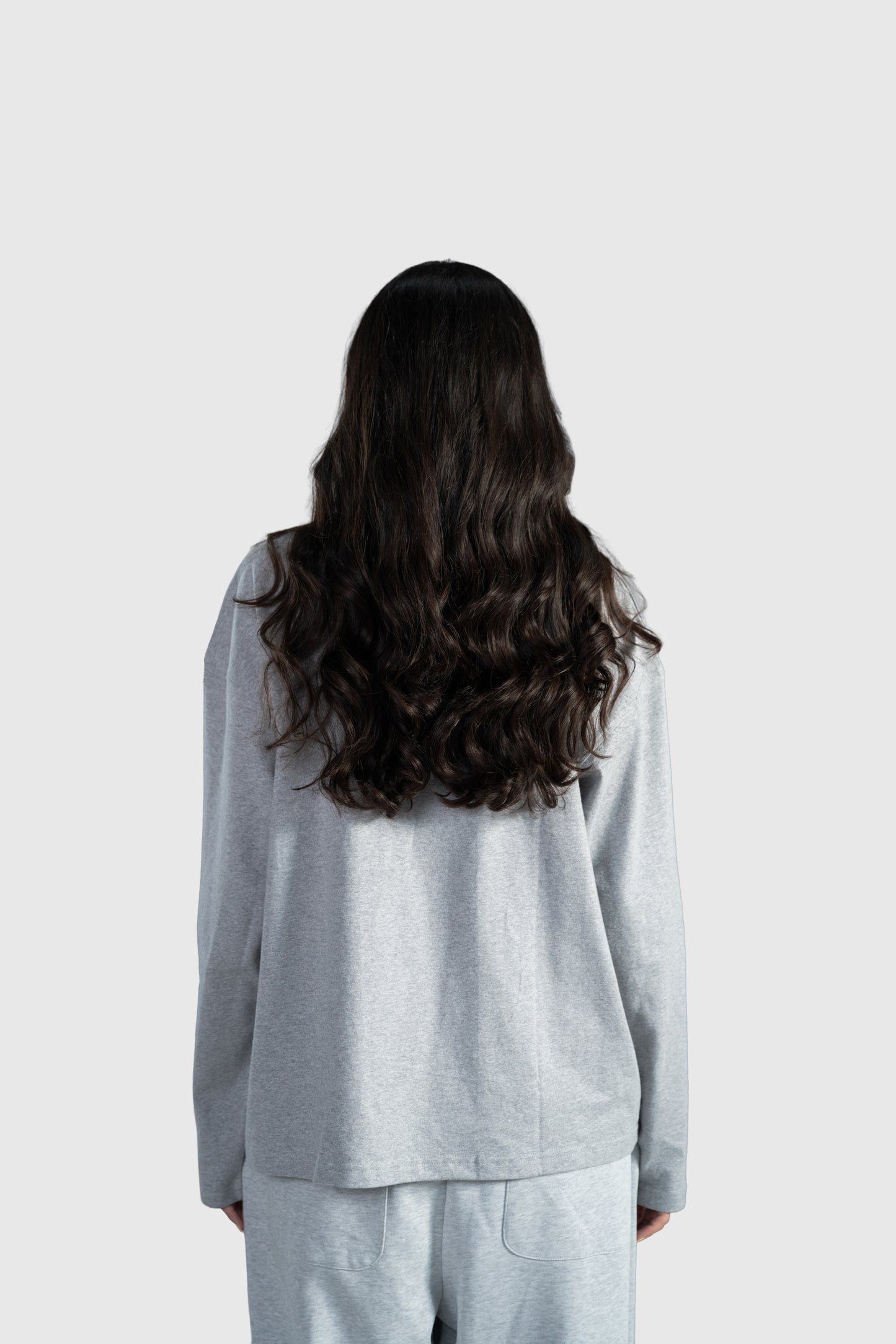 Grey Full Sleeve Boxy Tee