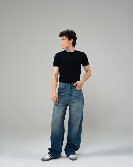 Medium Blue Wide Leg