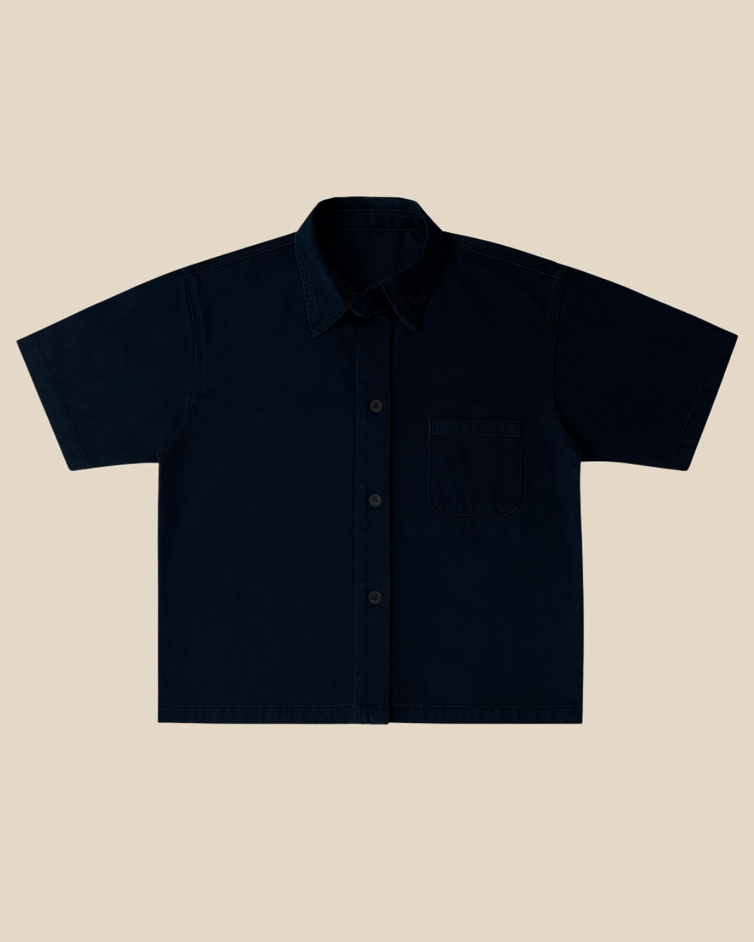Charcoal Black Button-Up