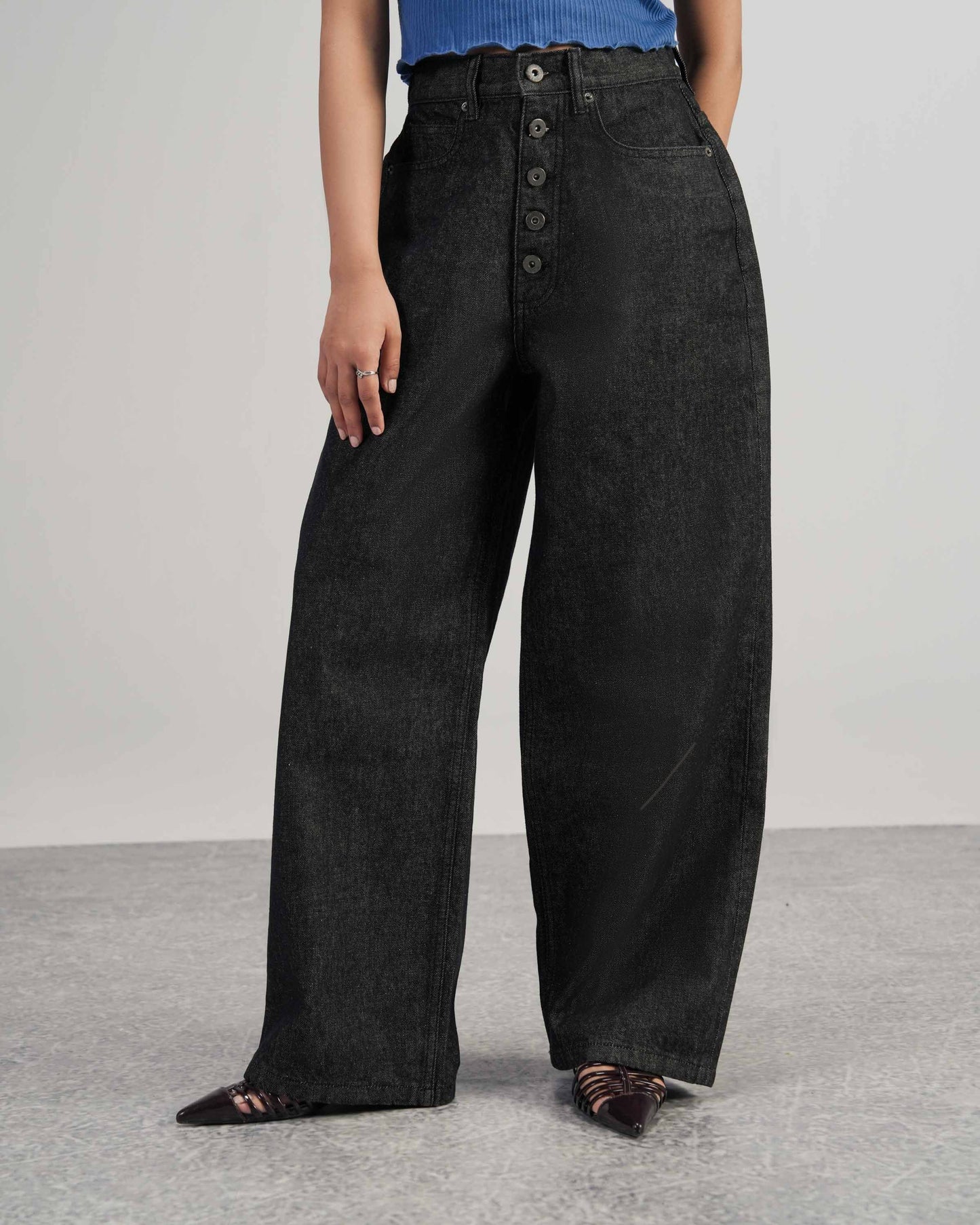 Raw Black Wide Leg V2