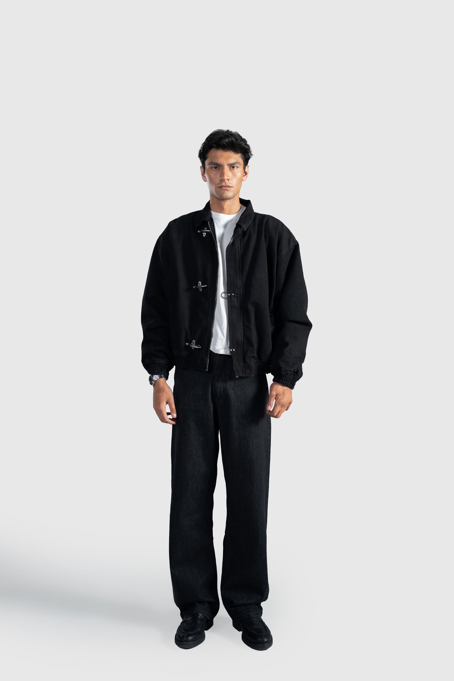 Raw Black Straight Leg