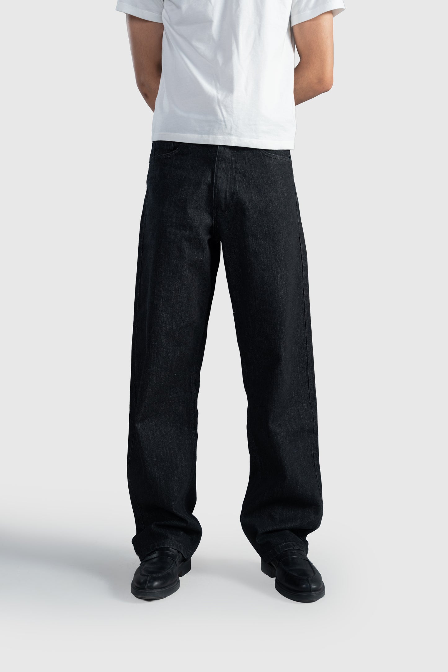 Raw Black Straight Leg