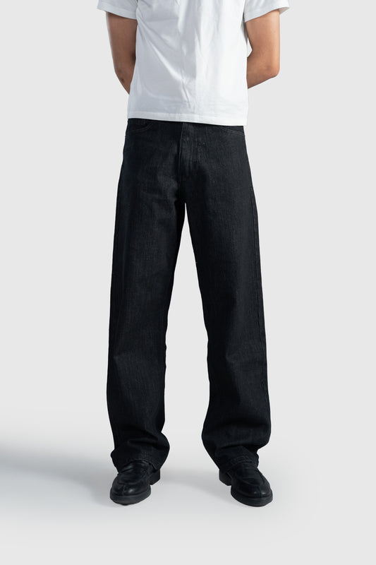 Raw Black Straight Leg