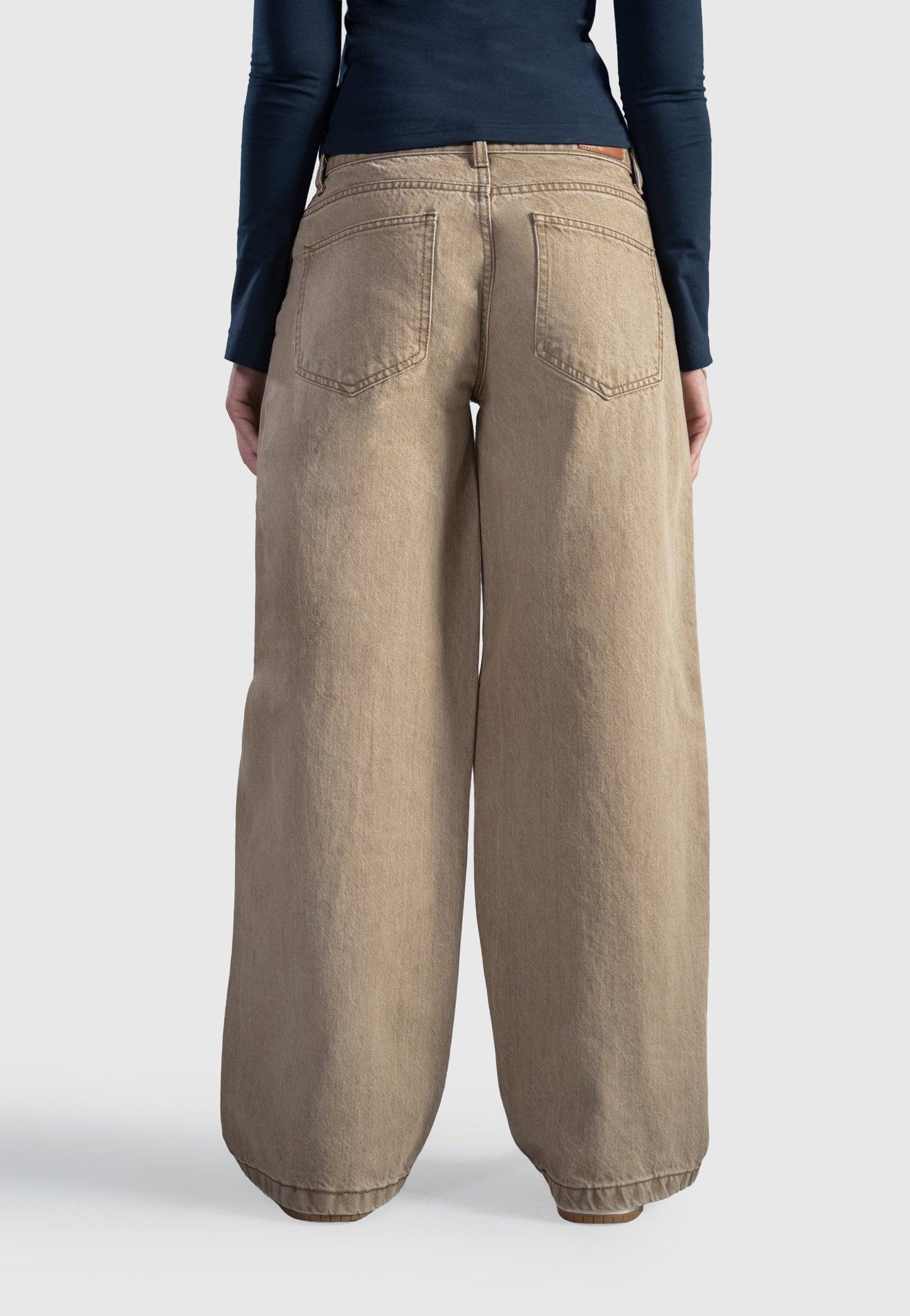 Beige Wide Leg (Low Rise)