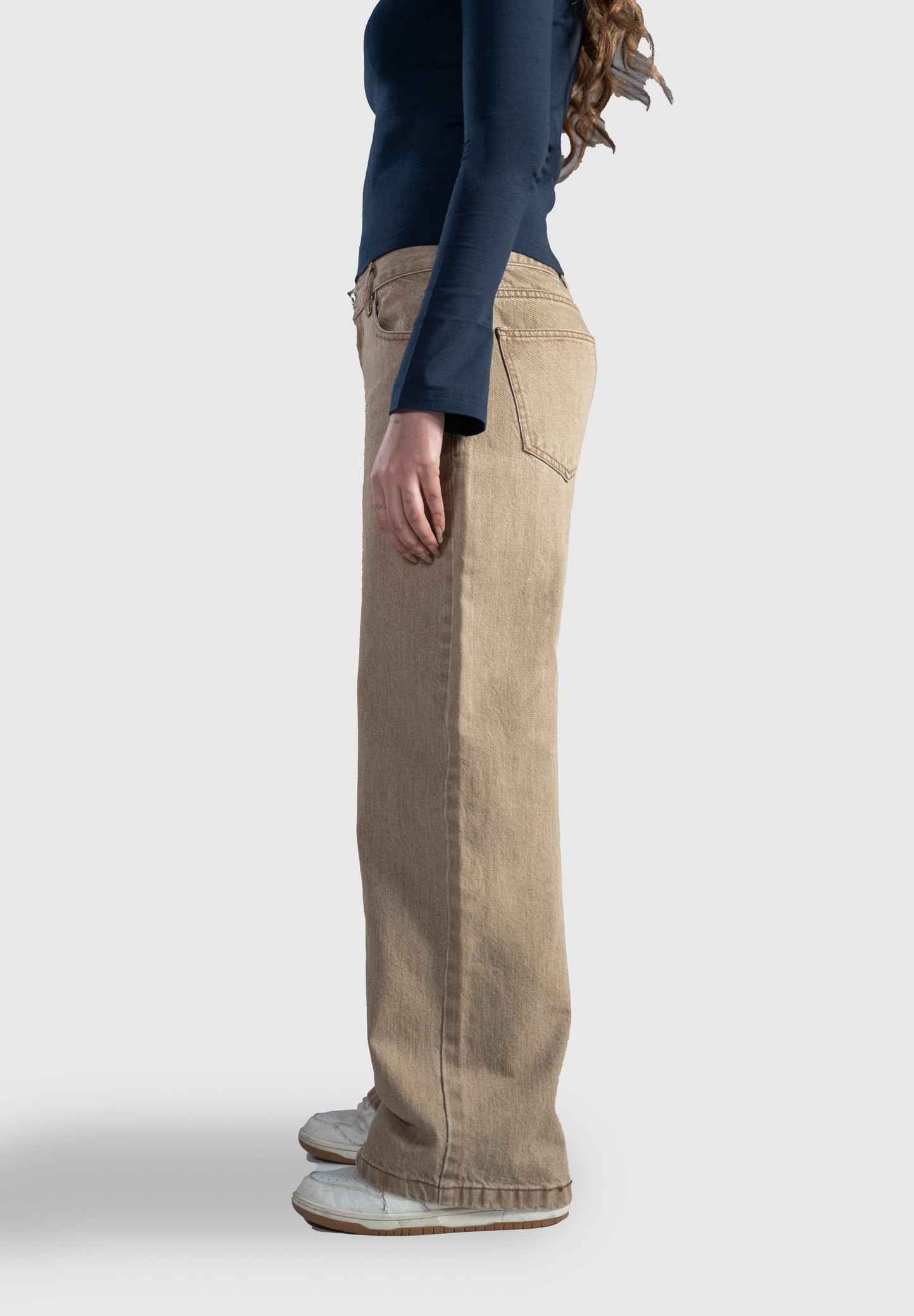 Beige Wide Leg (Low Rise)