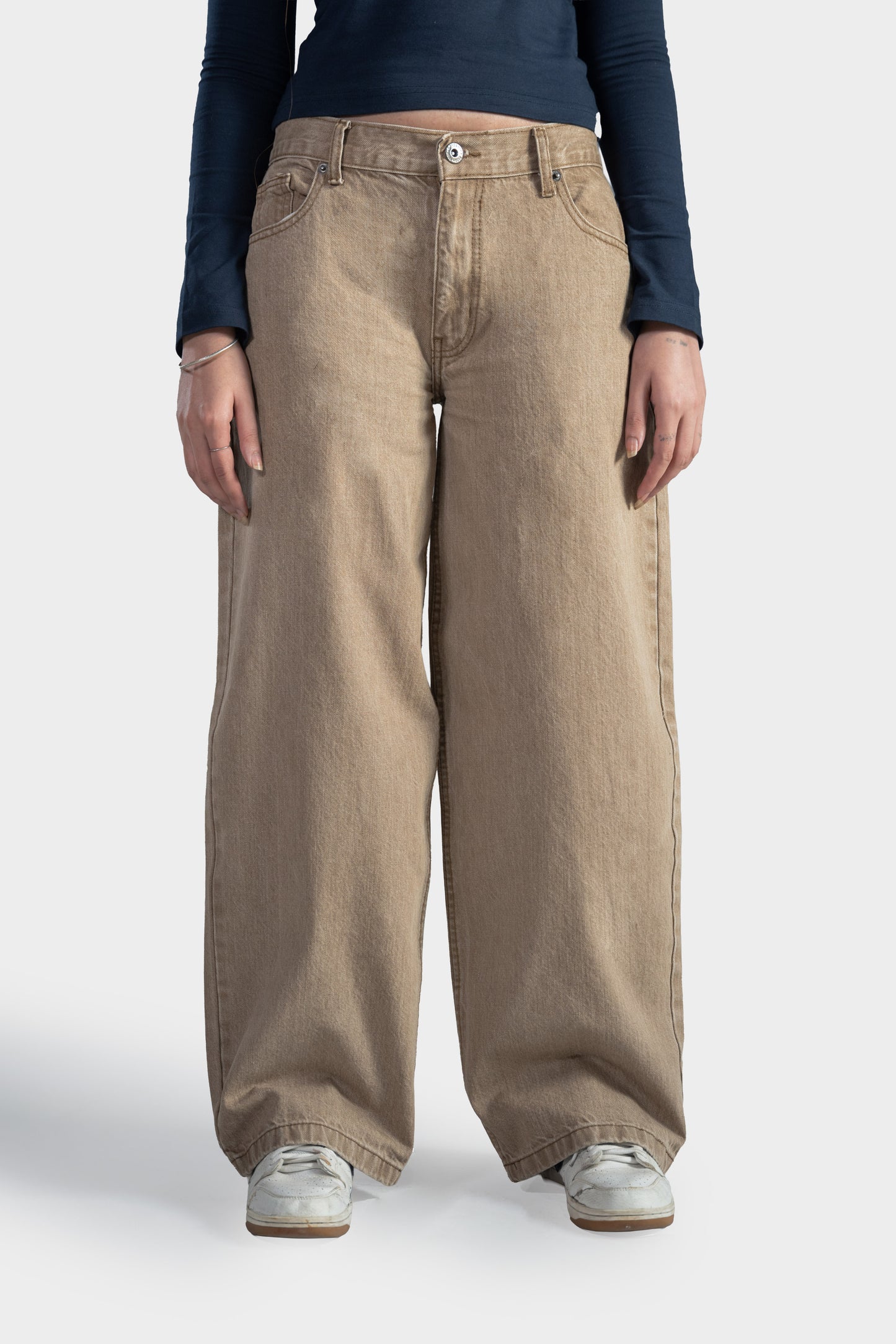 Beige Wide Leg (Low Rise)