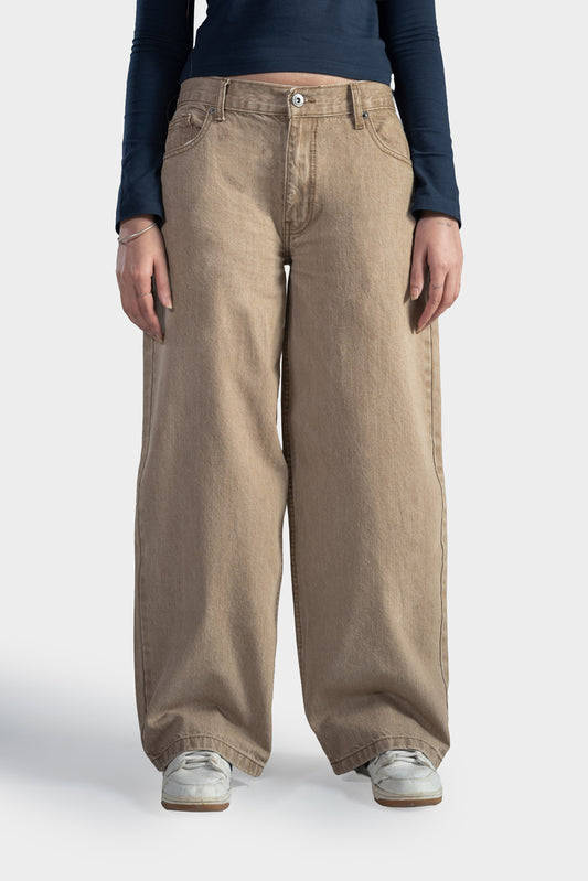 Beige Wide Leg (Low Rise)